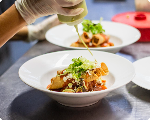 Beautifully plated dish